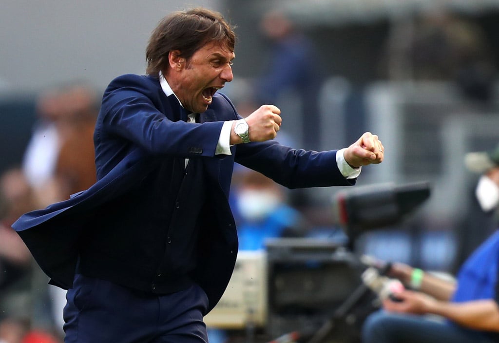 Video: Conte shows his passion with Spurs players in fired-up post-match clip
