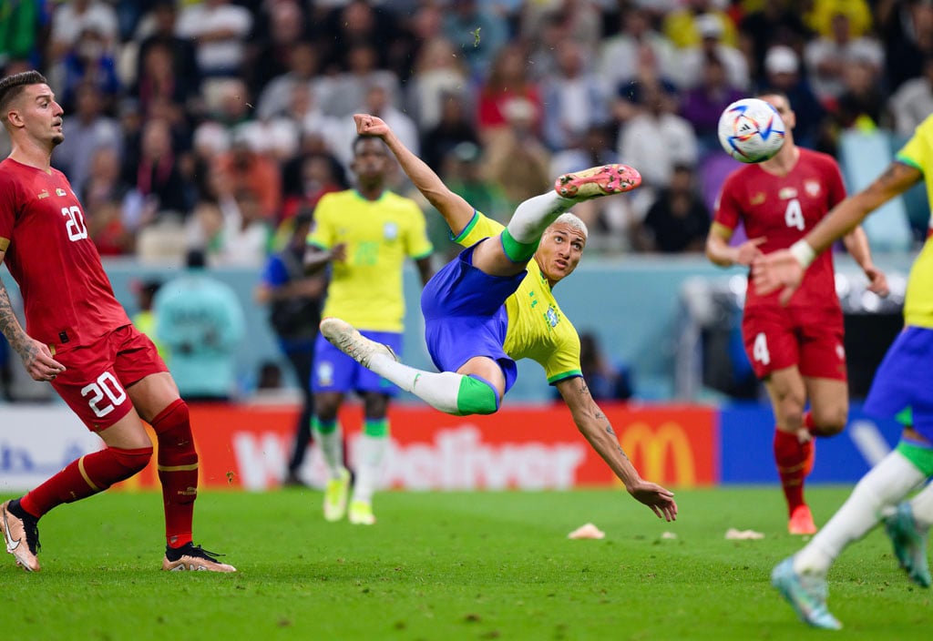 Video: Spurs striker Richarlison scores stunning bicycle kick for Brazil