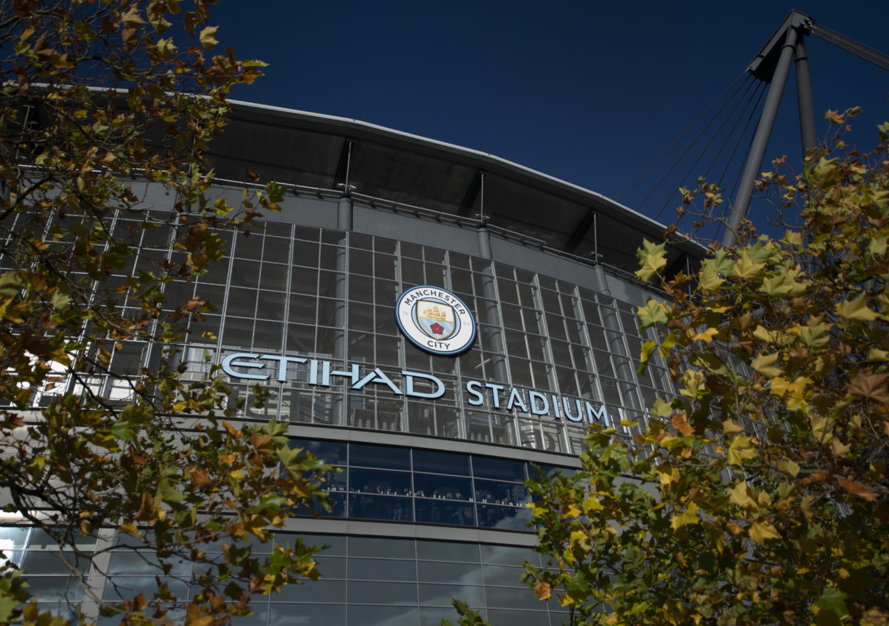 Spurs players arrive at the Etihad ahead of Man City fixture