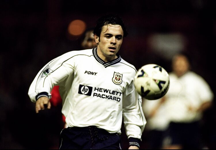 16 Mar 1999:  Stephen Carr of Tottenham Hotspur in action during the FA Cup Round 6 match against Barnsley played at Oakwell, England. Tottenham Ho...
