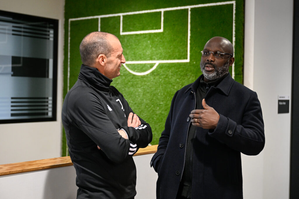 George Weah Visits Juventus Training Ground