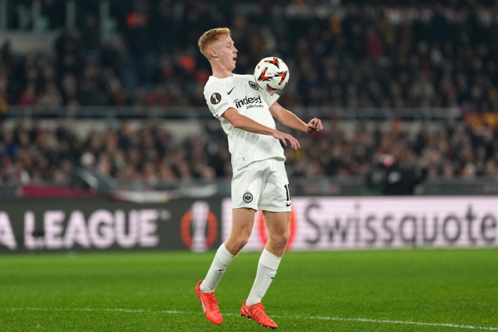 Hugo Larsson of Eintracht Frankfurt during the Europa League