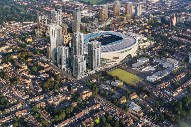 Artist impression of what new Tottenham buildings could look like next to Tottenham Hotspur Stadium