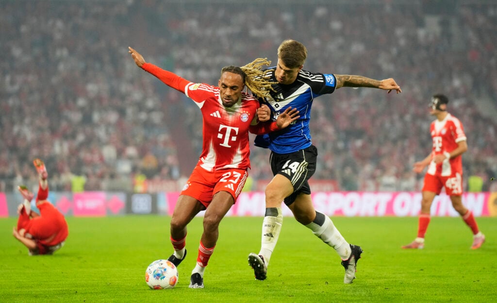 Tottenham's Luka Vuskovic against Bayern Munich