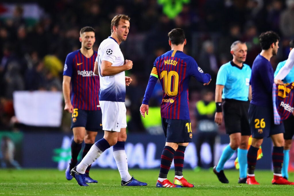 Harry Kane Tottenham vs Barcelona