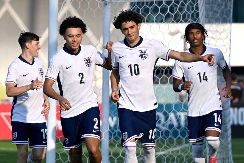 Tottenham's Luca Williams-Barnett scores for England U17