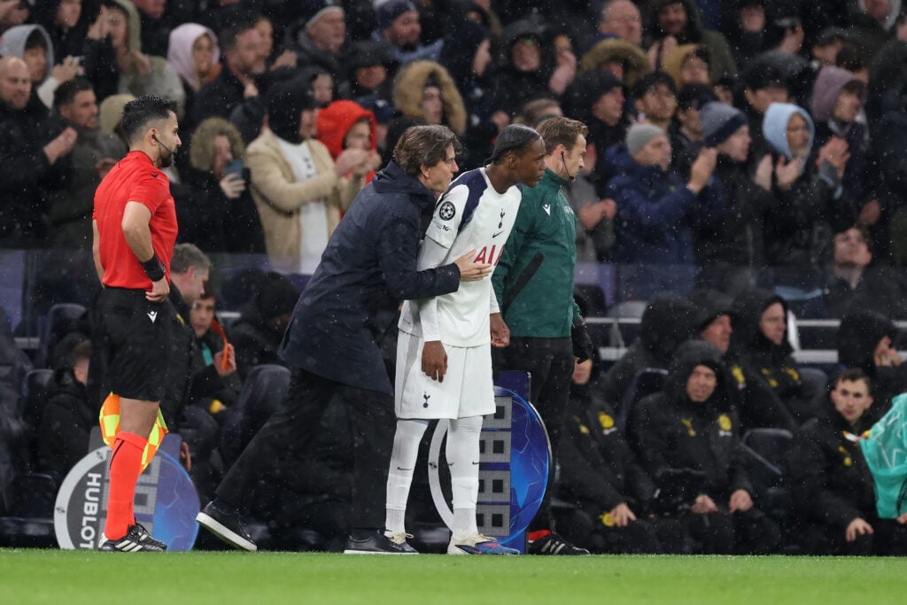 Jun'ai Byfield and Thomas Frank at Tottenham