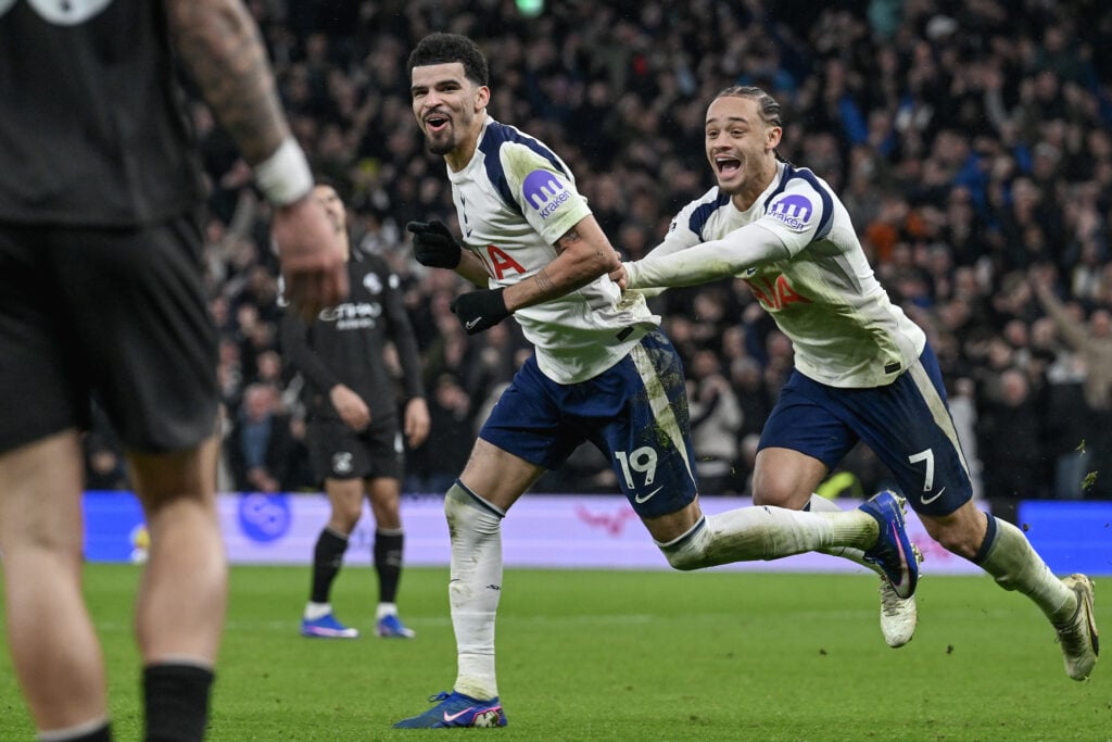 Xavi Simons and Dominic Solanke at Tottenham