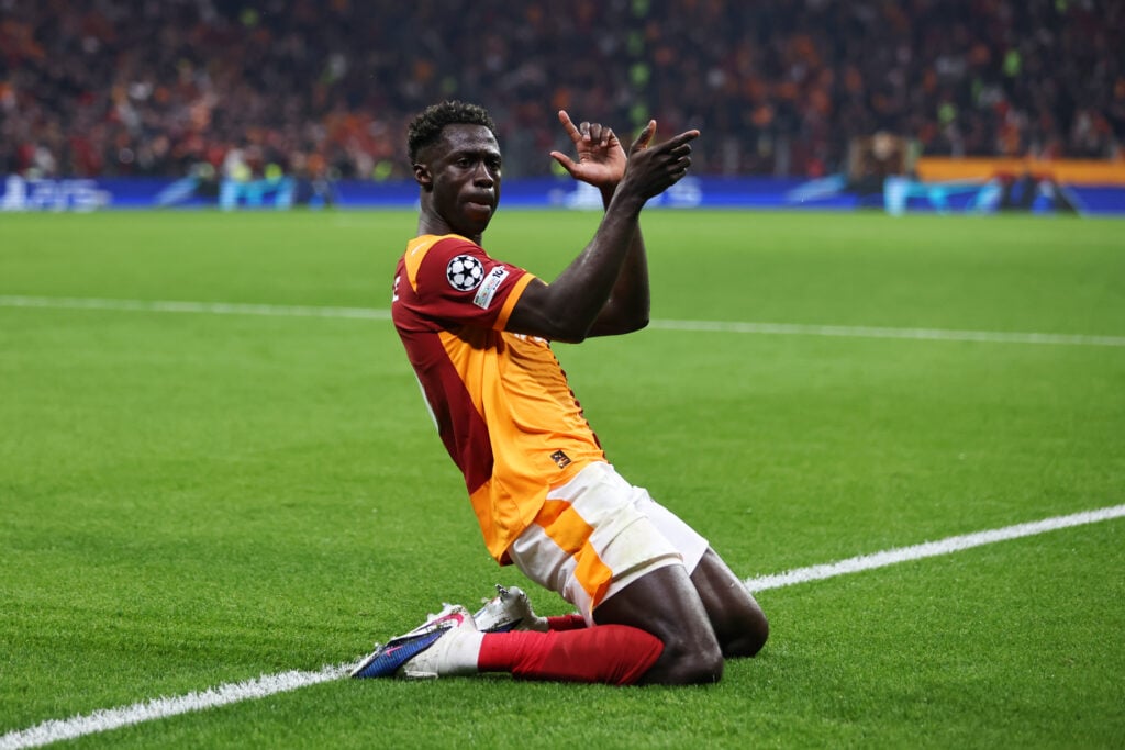 Former Tottenham player Davinson Sanchez scores in the Champions League for Galatasaray