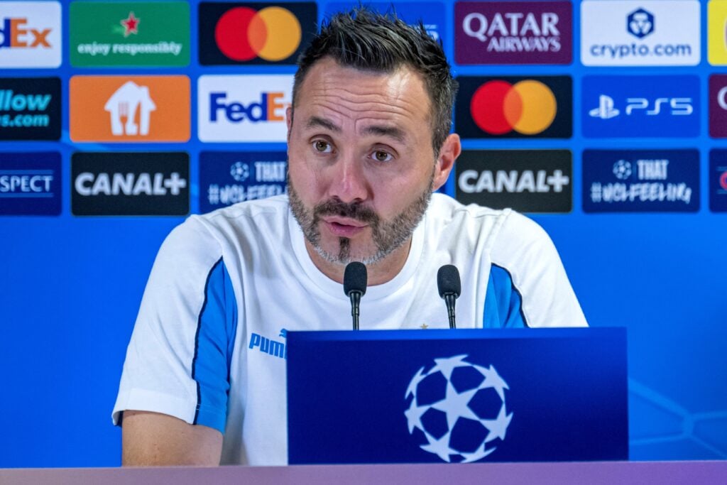 Tottenham manager Roberto De Zerbi