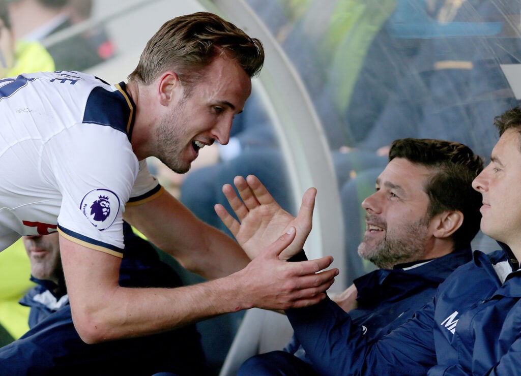 Mauricio Pochettino and Harry Kane at Tottenham
