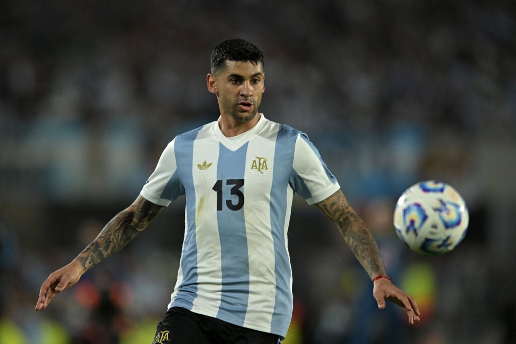 Cristian Romero of Tottenham and Argentina
