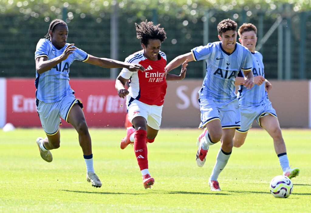 Elijah Upson in Tottenham vs Arsenal