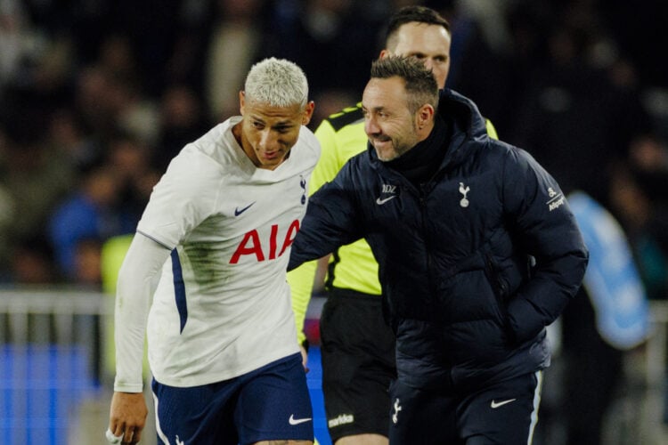 Roberto De Zerbi and Richarlison Tottenham