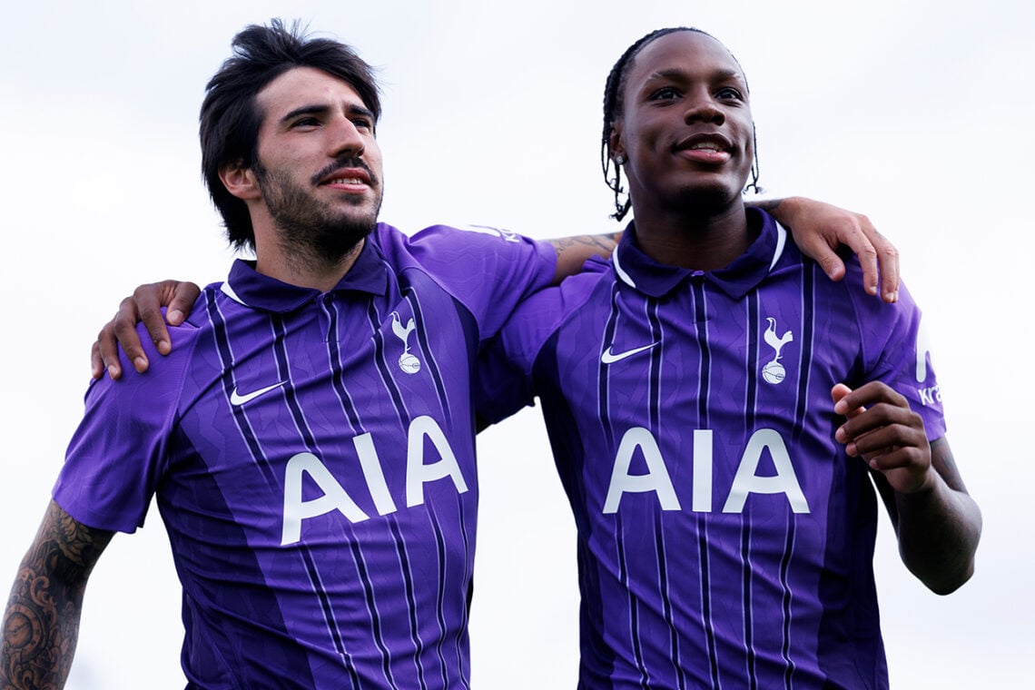 Sandro Tonali and Jun'ai Byfeld Tottenham