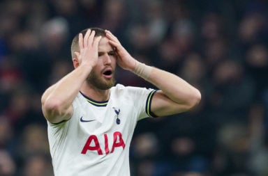 Eric Dier looks disappointed with decision in Spurs match