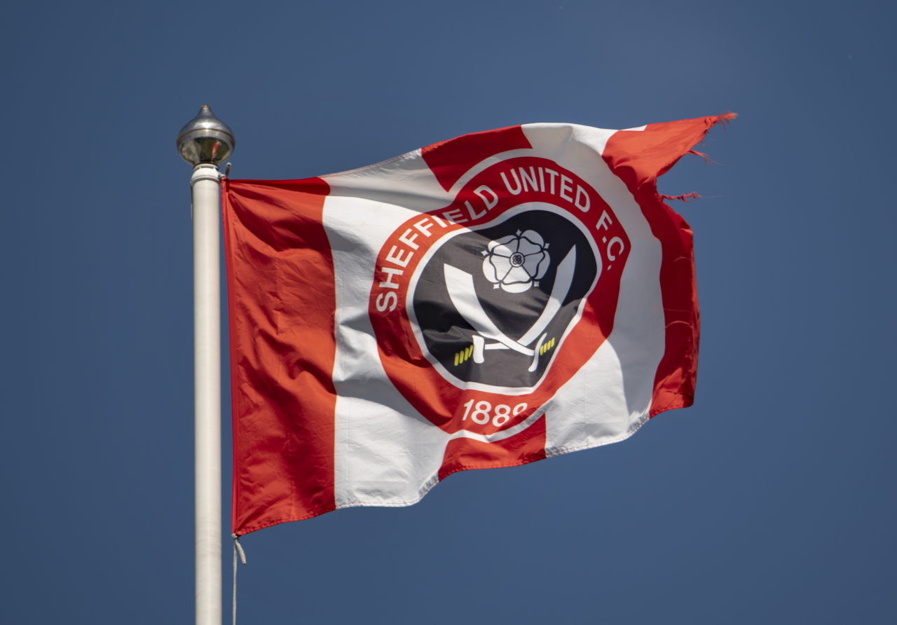 Sheffield United club crest flies on a flag