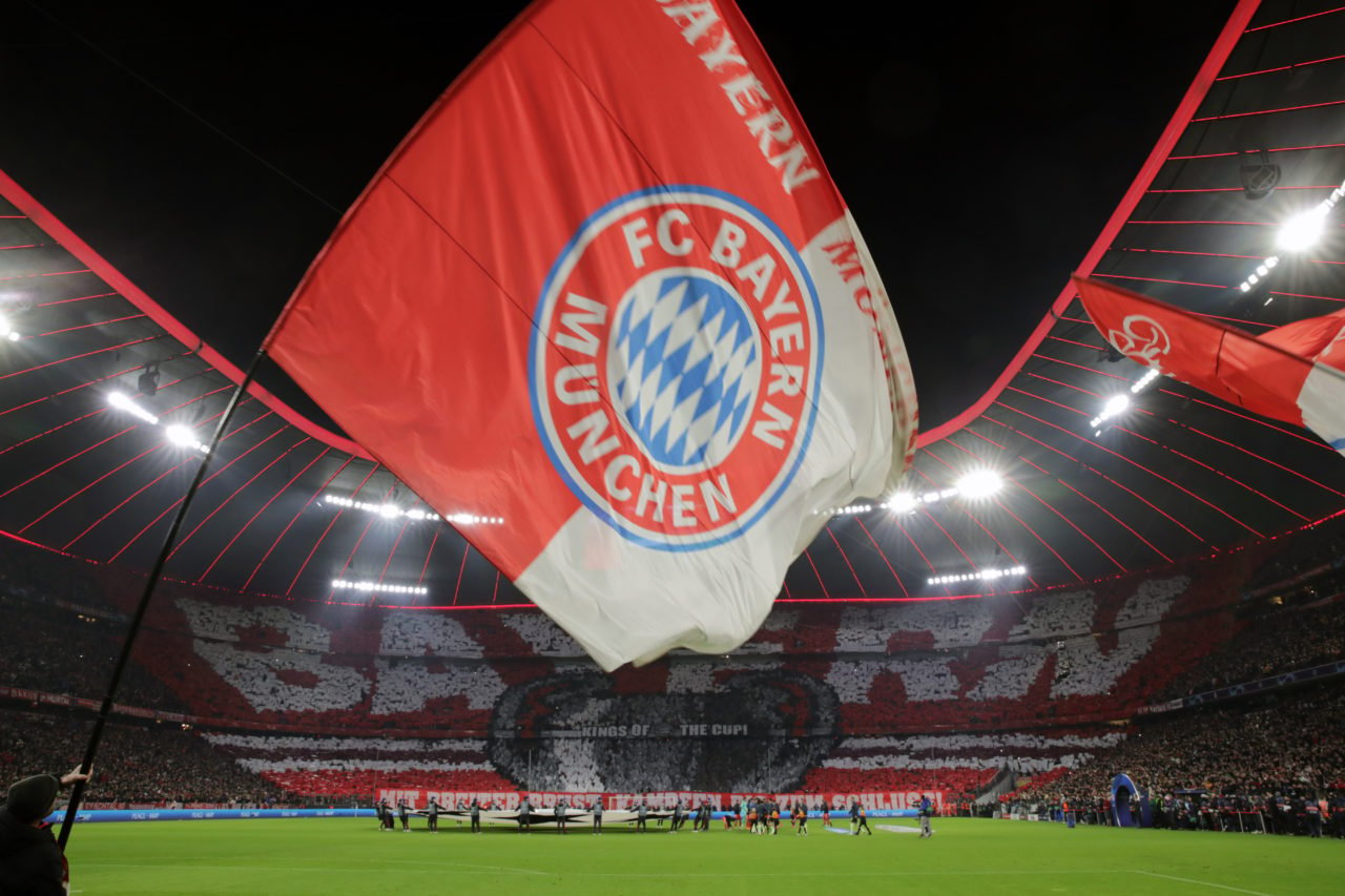 Bayern Munich flag at the Allianz Arena