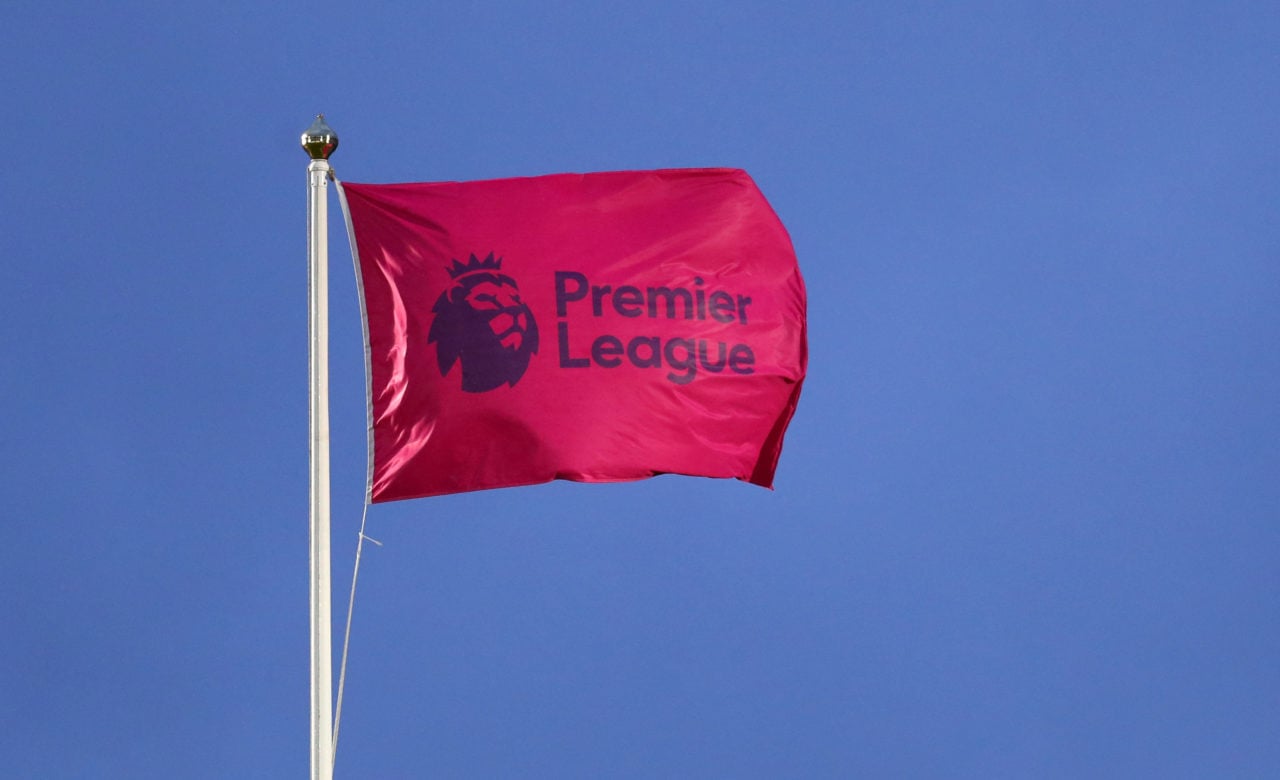 Premier League logo badge on a flag