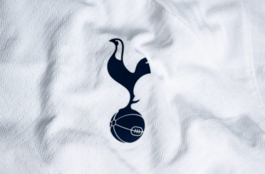 A detailed view of the badge of Tottenham Hotspur