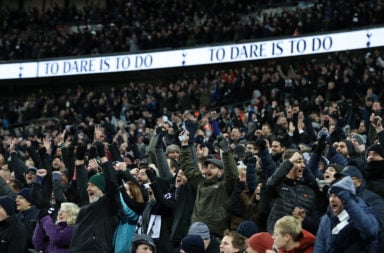 Tottenham Hotspur fans and supporters celebrate